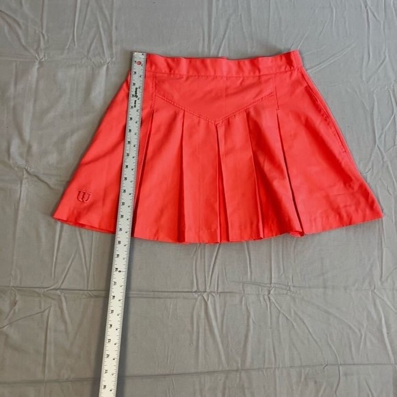Wilson Tennis A Line Skirt Womens 8 Coral Pleated Back Zip Performance Athletic - Picture 12 of 14